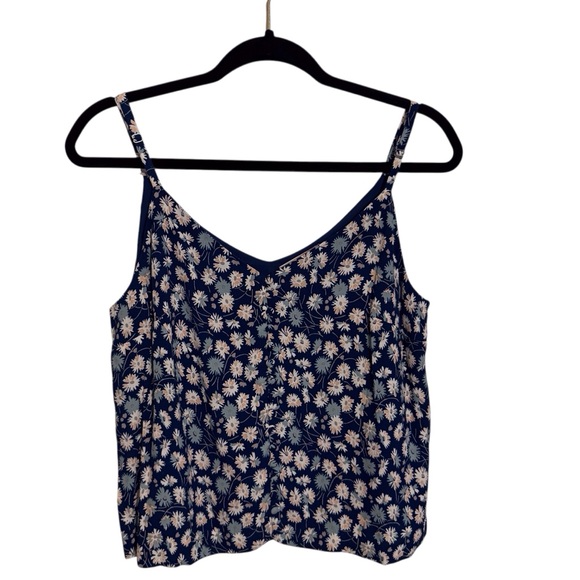 Madewell Tops - Madewell NWT Size 4 Blue Button Up Cami Tank Top French Floral Boho Beach